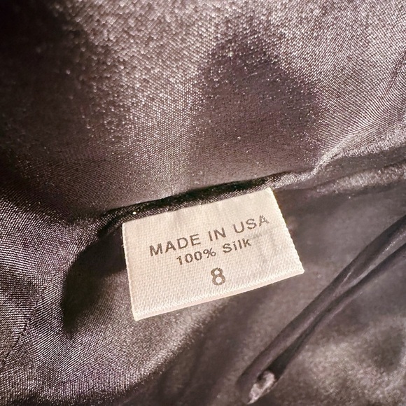 NWT Rafael Cennamo 100% Silk Black Pencil Skirt Size 8 - Picture 4 of 11